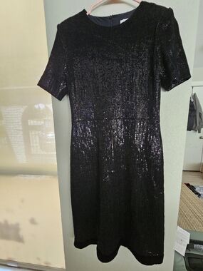 Sonia Rykiel Black Sequin Midi Dress